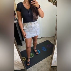 Express - Mini High Rise Stretch Camo Green Skirt - Size 2